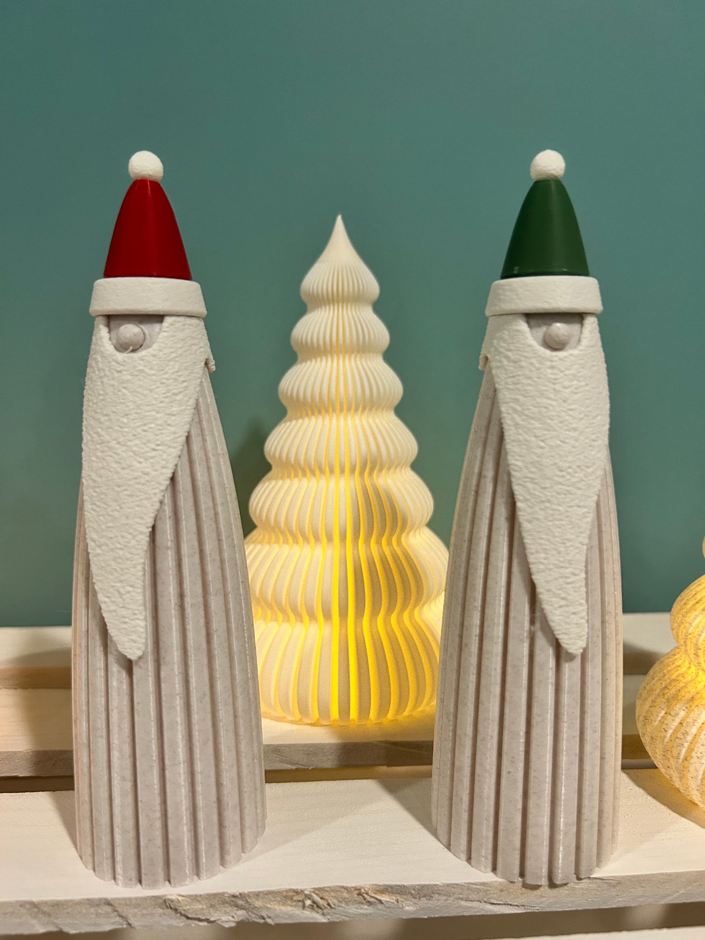 Modern Scandinavian Santa - 3D Printed Christmas Decoration