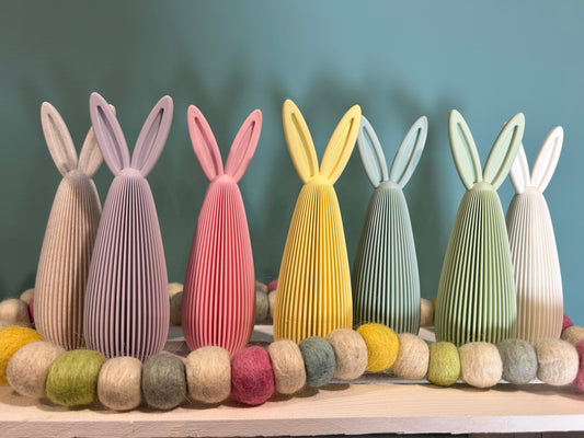 Modern 3D Printed Bunny – Pastel Macaron Colors