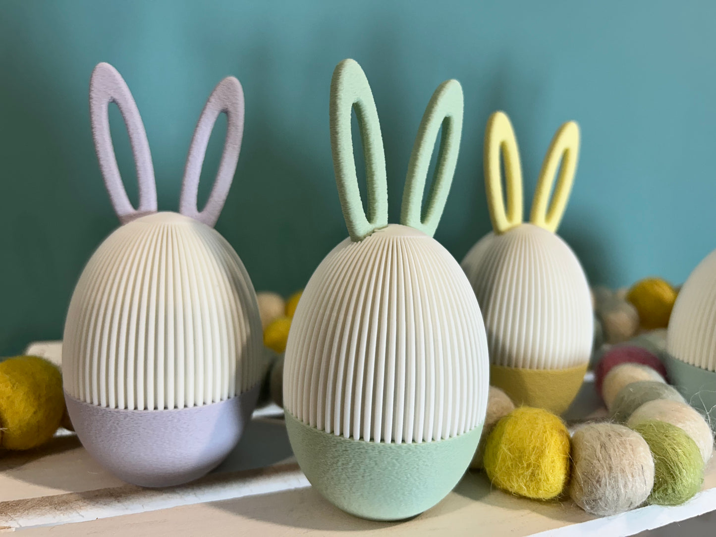 3D Printed Bunny Egg Gift Box – Pastel Macaron Colors