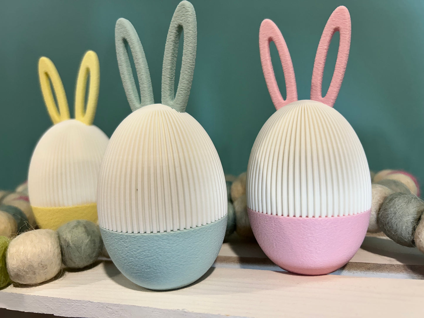 3D Printed Bunny Egg Gift Box – Pastel Macaron Colors