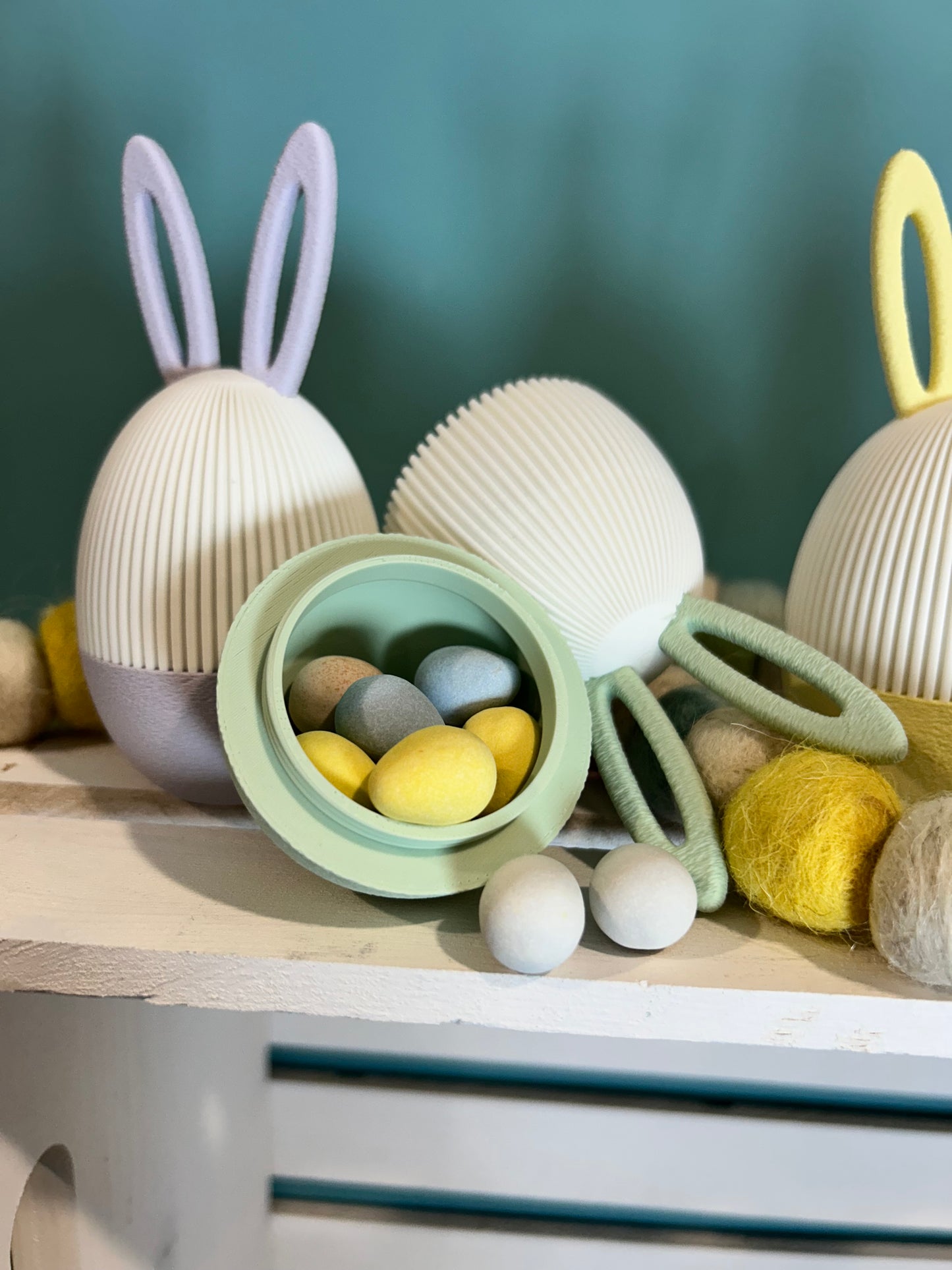 3D Printed Bunny Egg Gift Box – Pastel Macaron Colors