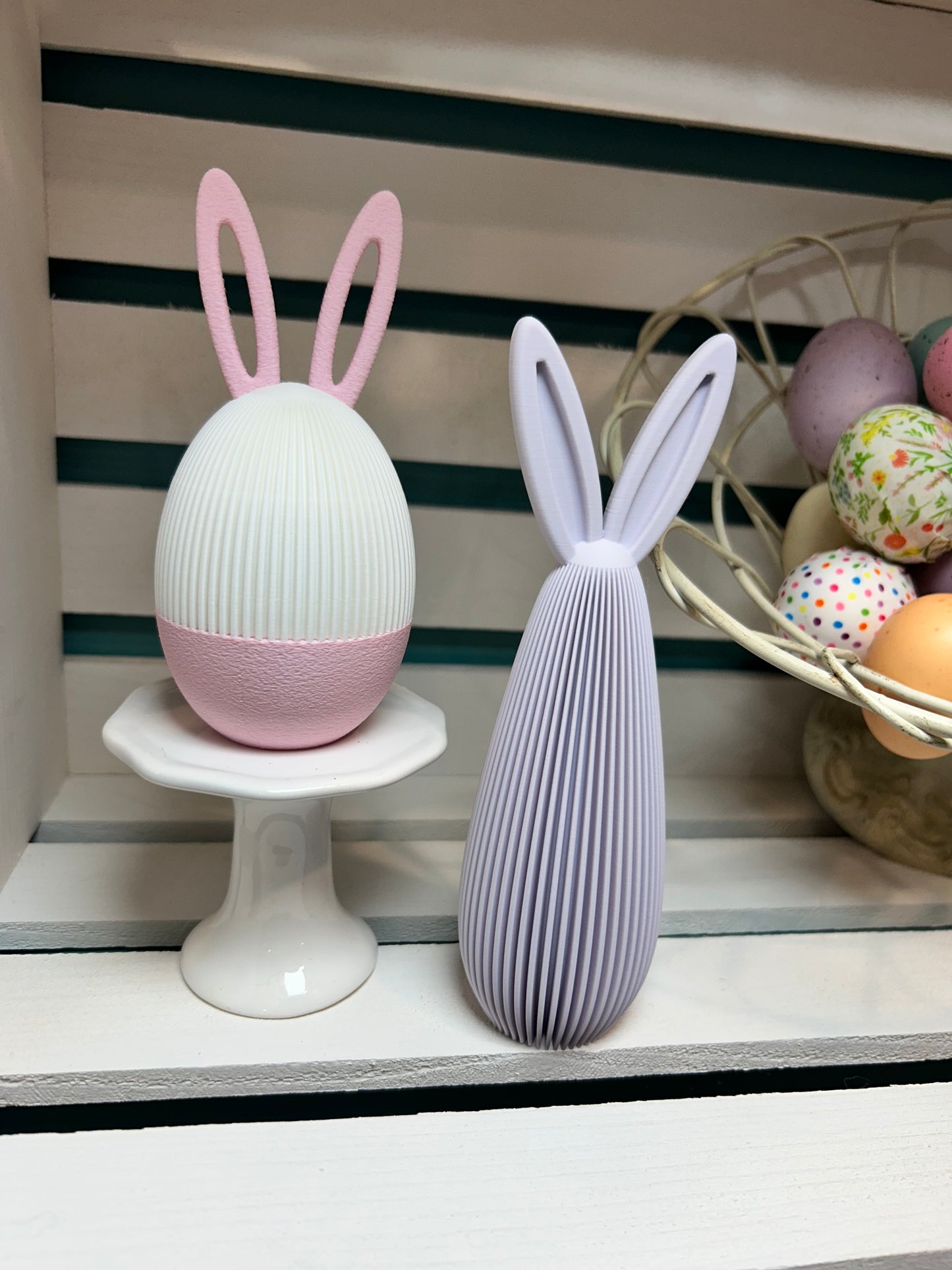 3D Printed Bunny Egg Gift Box – Pastel Macaron Colors