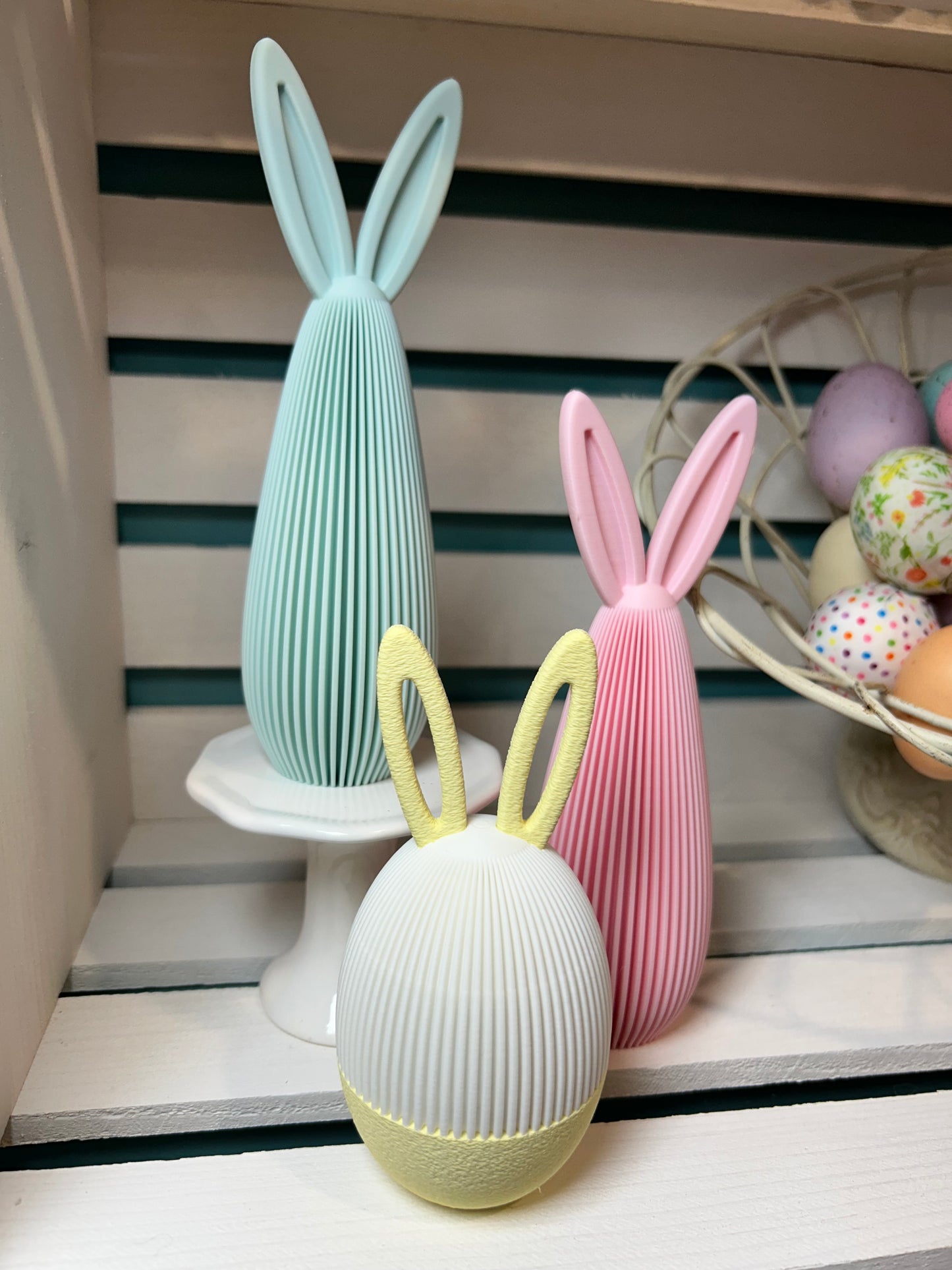 3D Printed Bunny Egg Gift Box – Pastel Macaron Colors