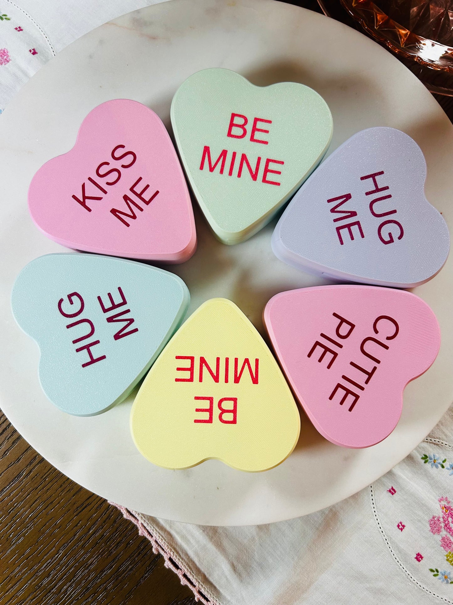 Large Conversation Heart Trinket Box – Valentine’s Day Decor & Gift