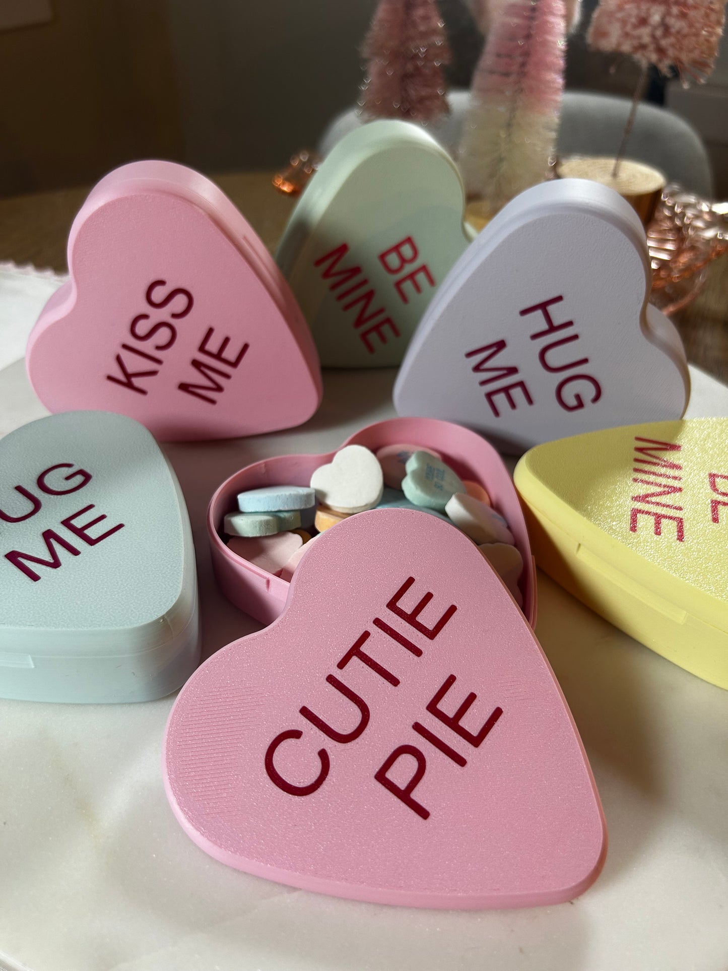Large Conversation Heart Trinket Box – Valentine’s Day Decor & Gift