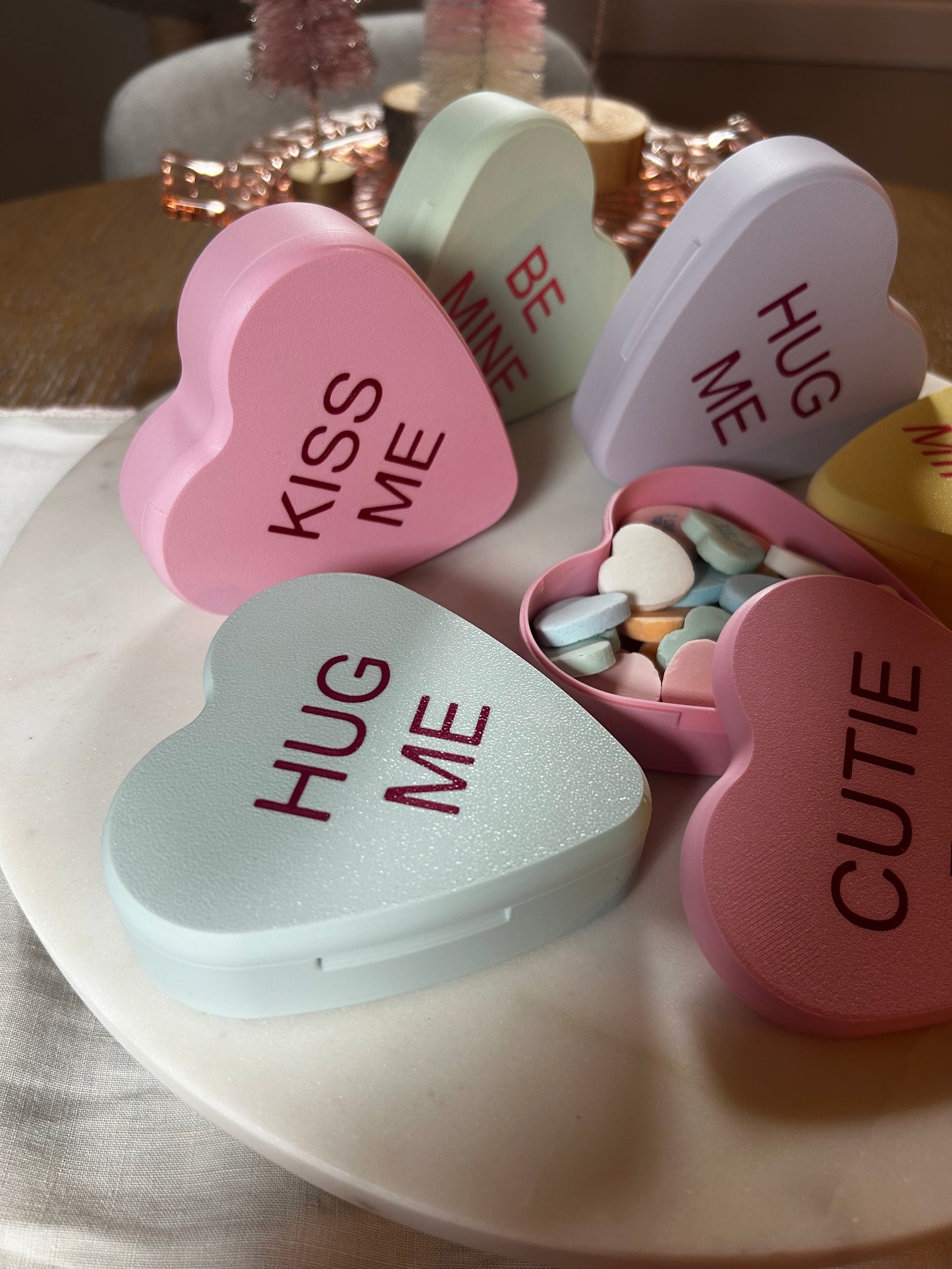 Large Conversation Heart Trinket Box – Valentine’s Day Decor & Gift