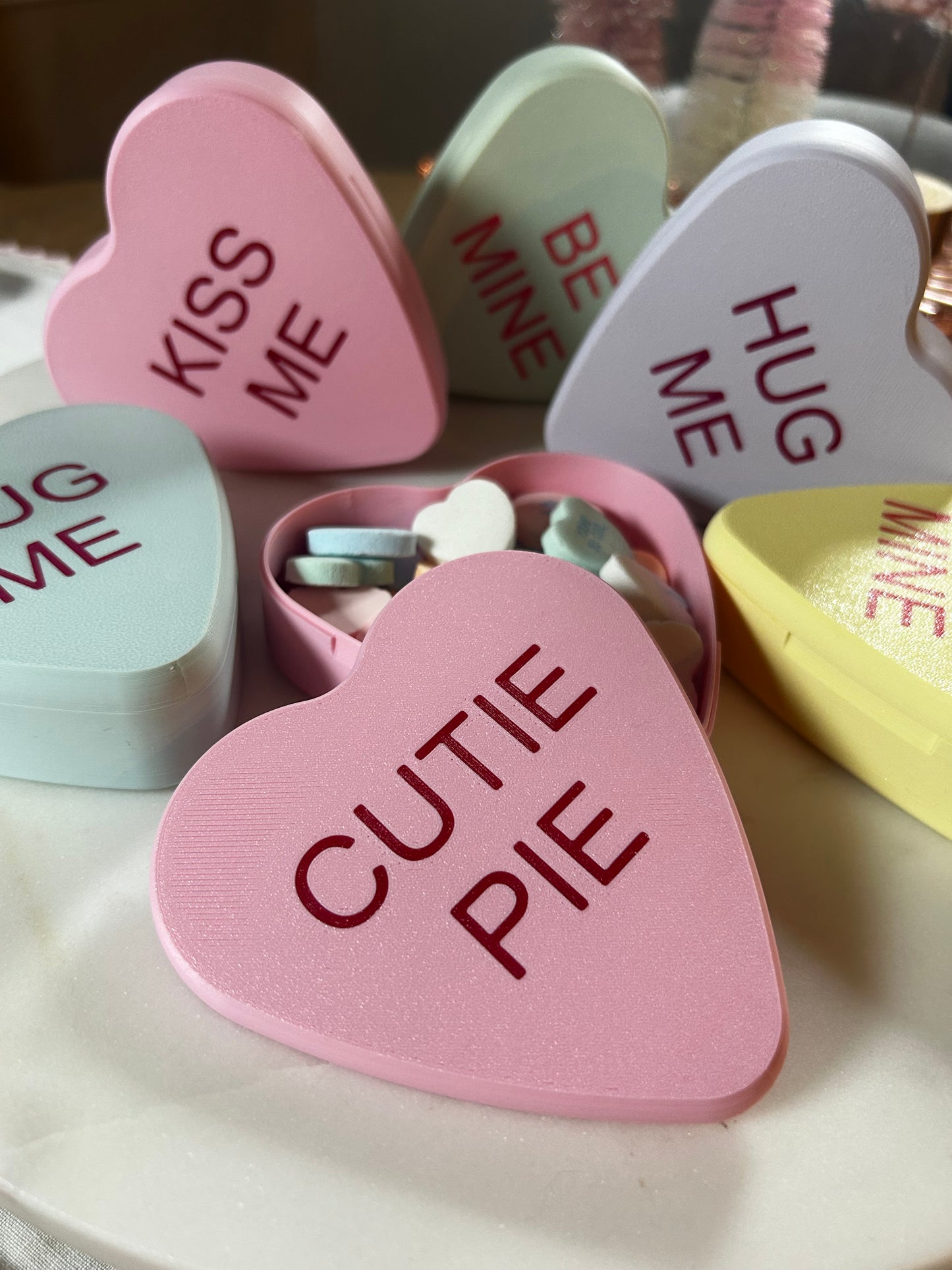 Large Conversation Heart Trinket Box – Valentine’s Day Decor & Gift