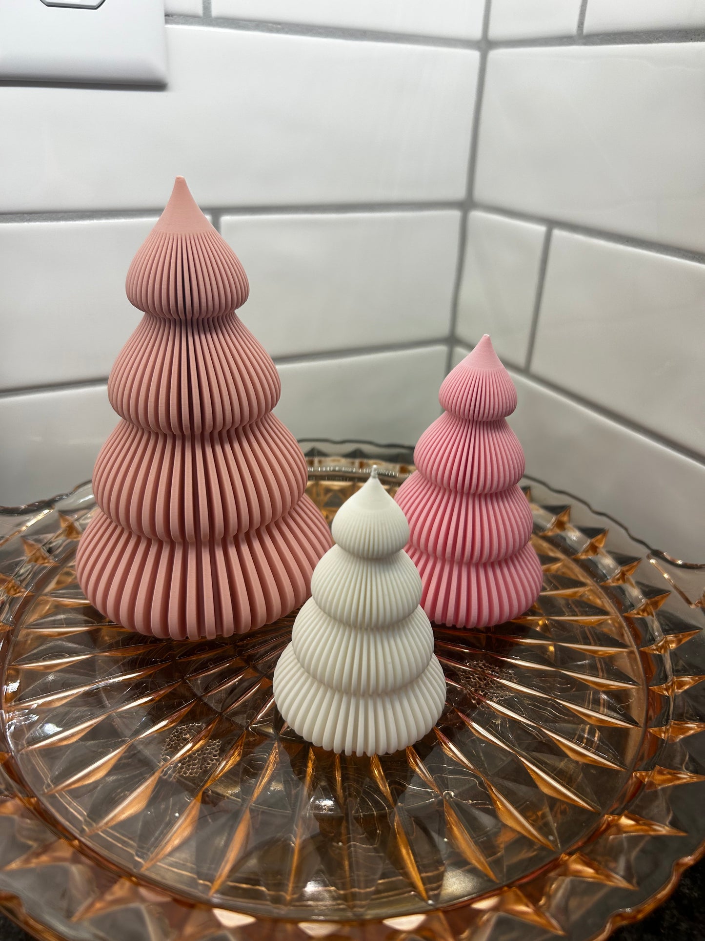 Valentine Frosting Trees-3D Printed, 4 Sizes