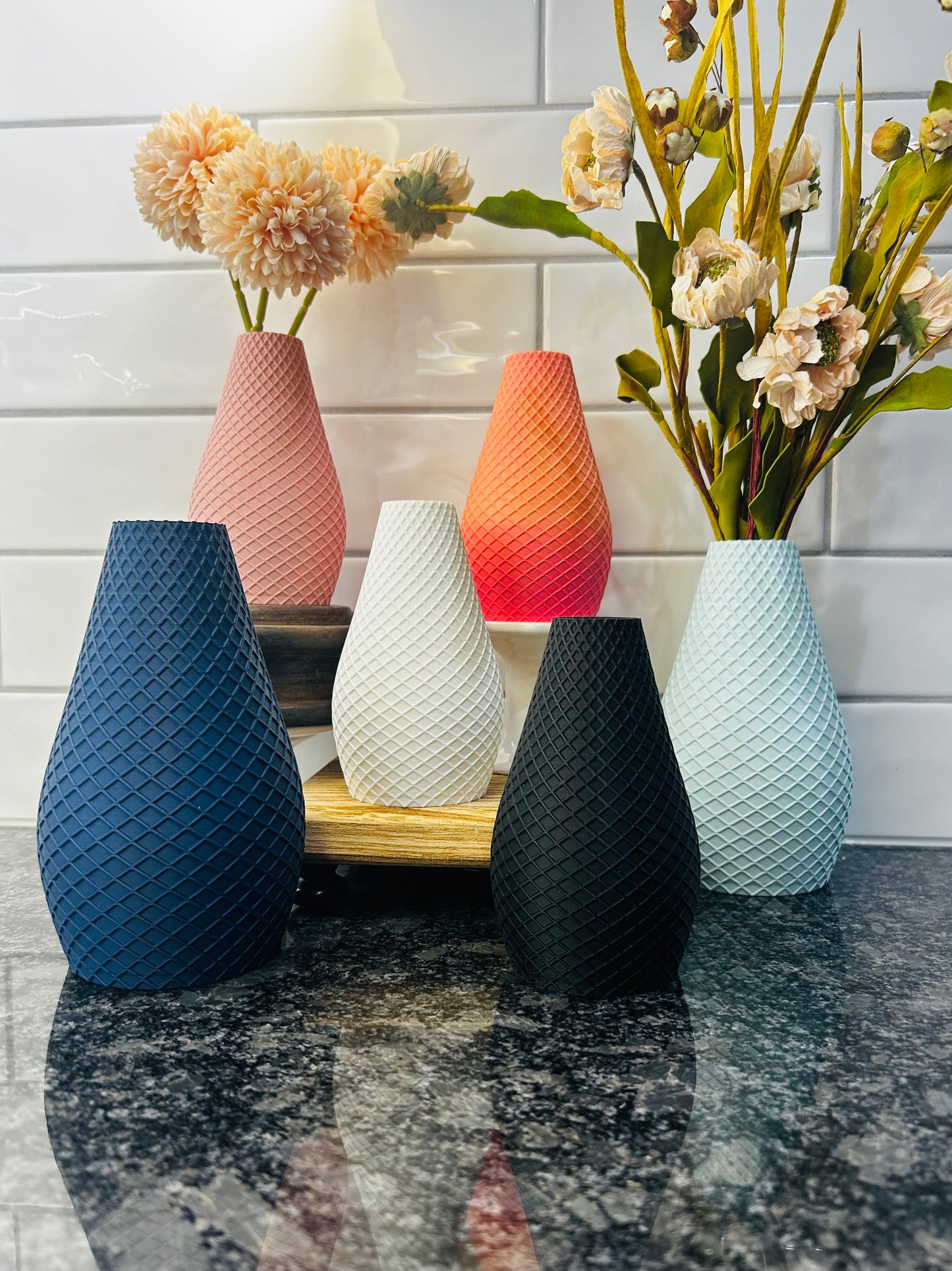 Diamond Pattern Vase, 2 size options