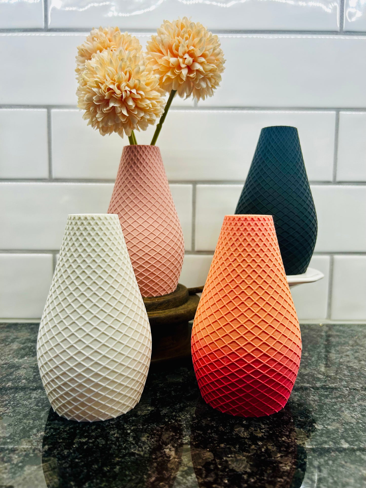 Diamond Pattern Vase, 2 size options