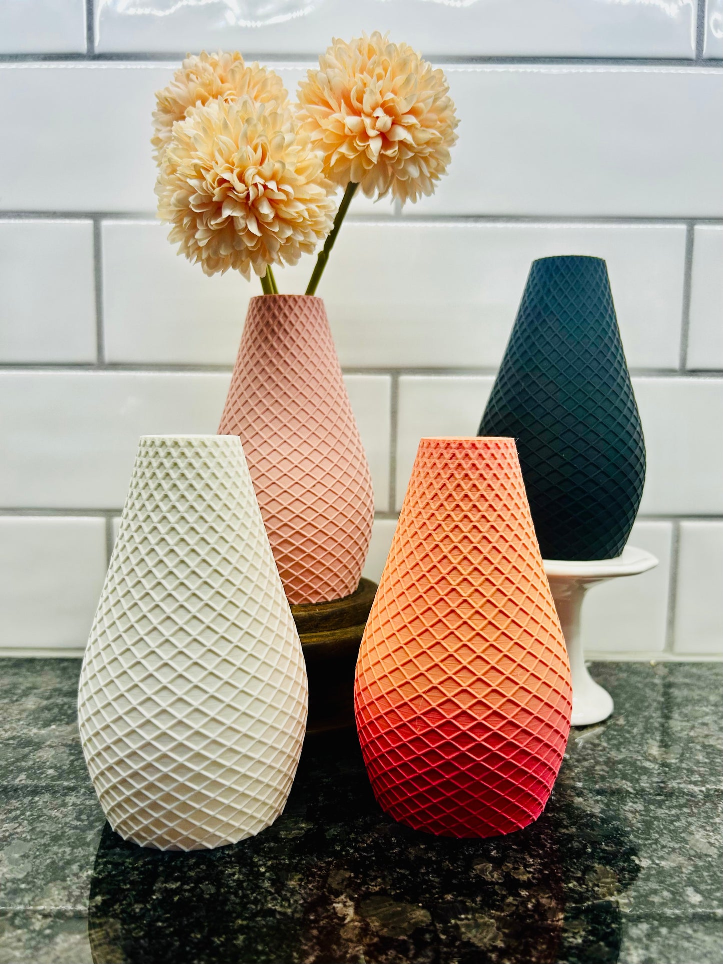 Diamond Pattern Vase, 2 size options
